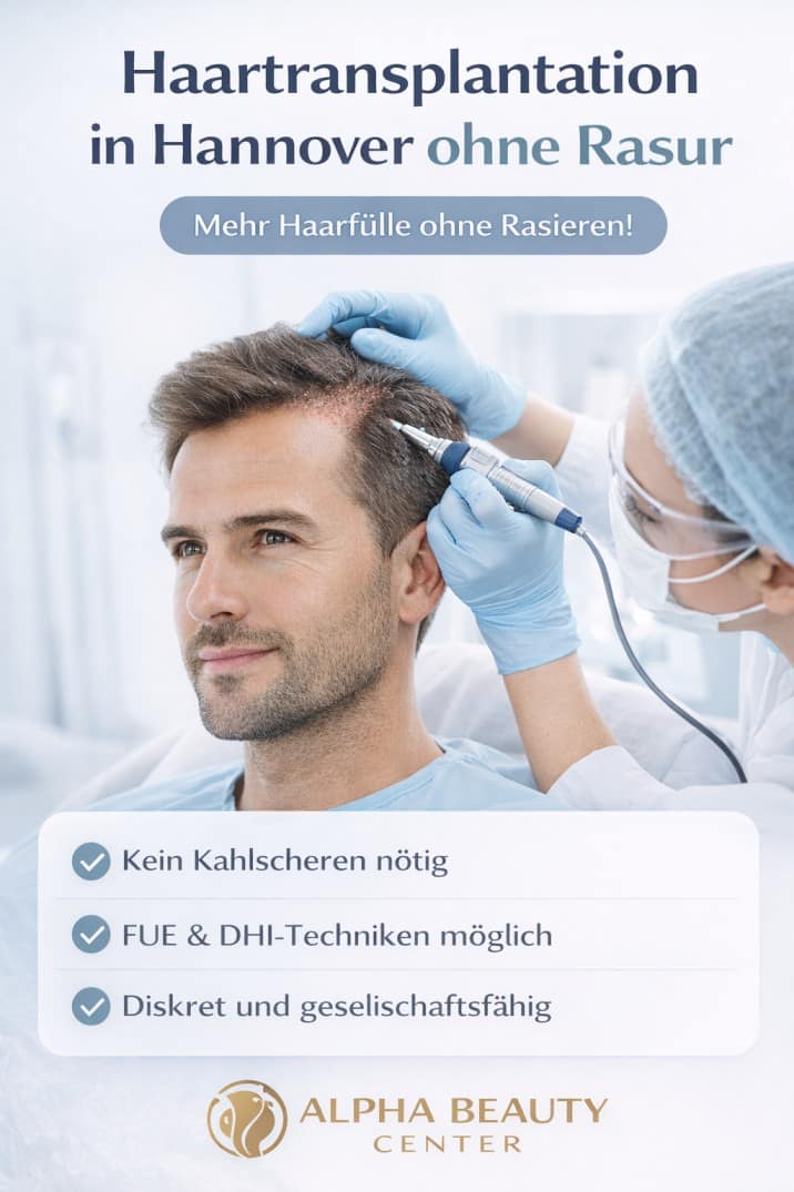 Haartransplantation Hannover ohne Rasur